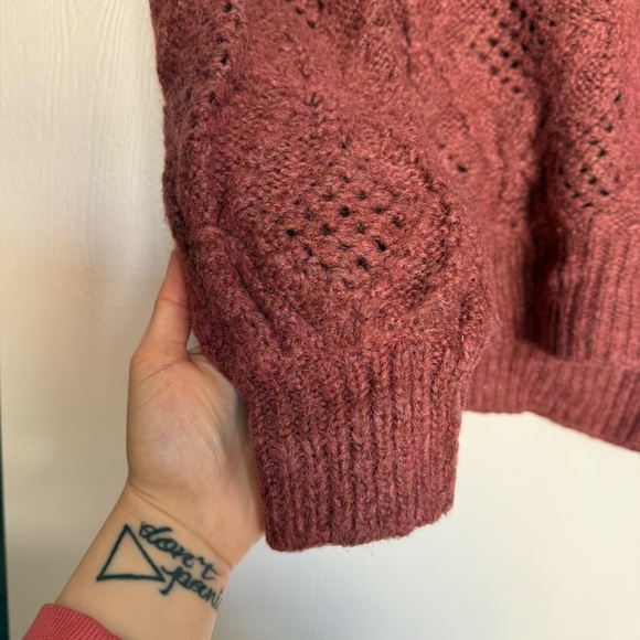 Madewell Pointelle Balloon-Sleeve Pullover Sweater size S - Picture 5 of 10